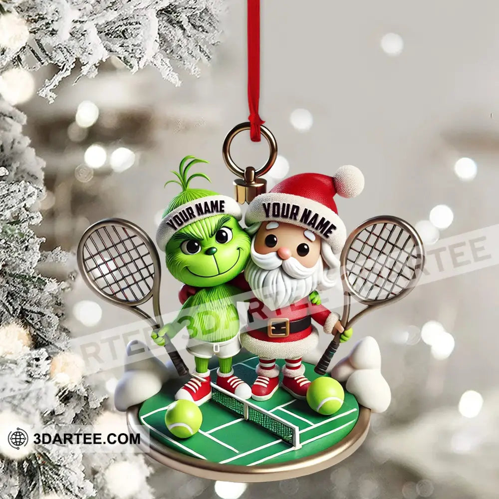 Couple Tennis Home Decor Christmas Ornament Personalized Ornament Ornament