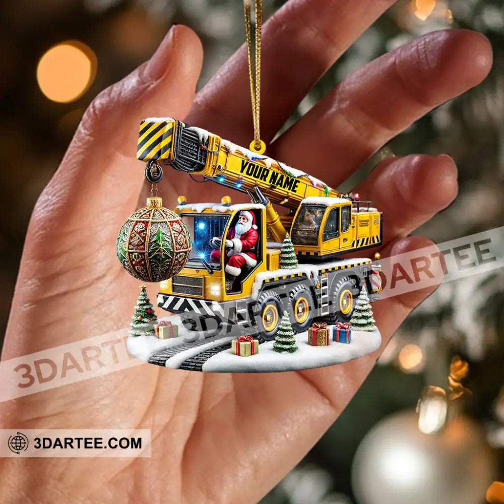 Crane Santa Christmas Ornament Personalized Ornament Ornament