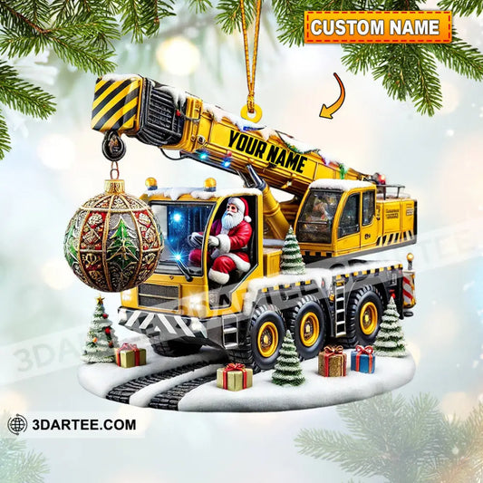 Crane Santa Christmas Ornament Personalized Ornament 3.54’’ / 1 Ornament Ornament