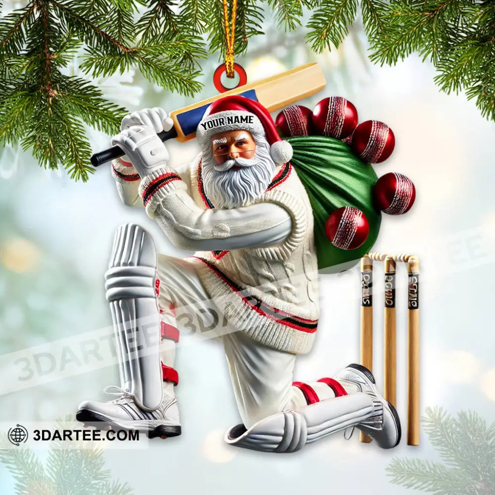 Cricket Bat Lover Christmas Home Decor Christmas Ornament Personalized Ornament Ornament