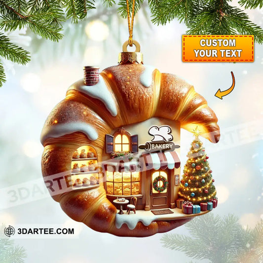 Croissant Shop Home Decor Christmas Ornament Personalized Ornament 3.54’’ / 1 Ornament Ornament
