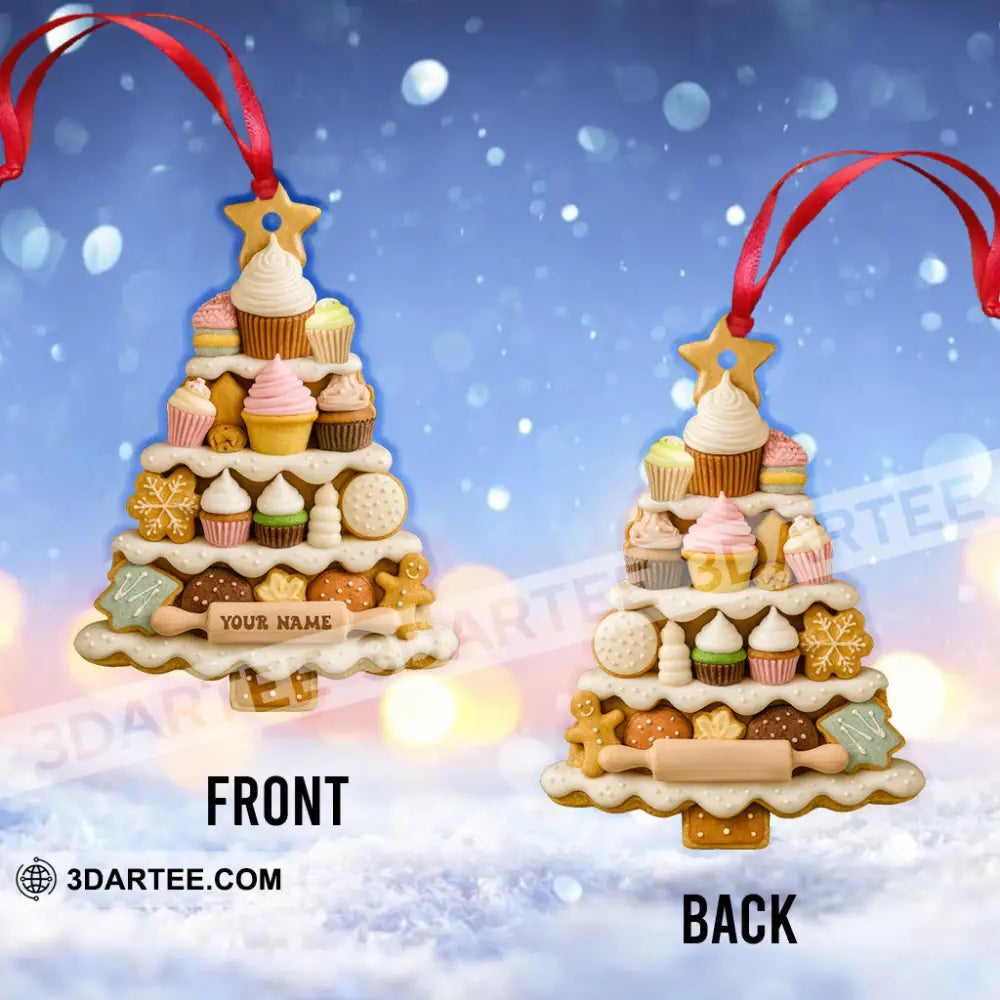 Cup Cake Tree Home Decor Christmas Ornament Personalized Ornament Ornament
