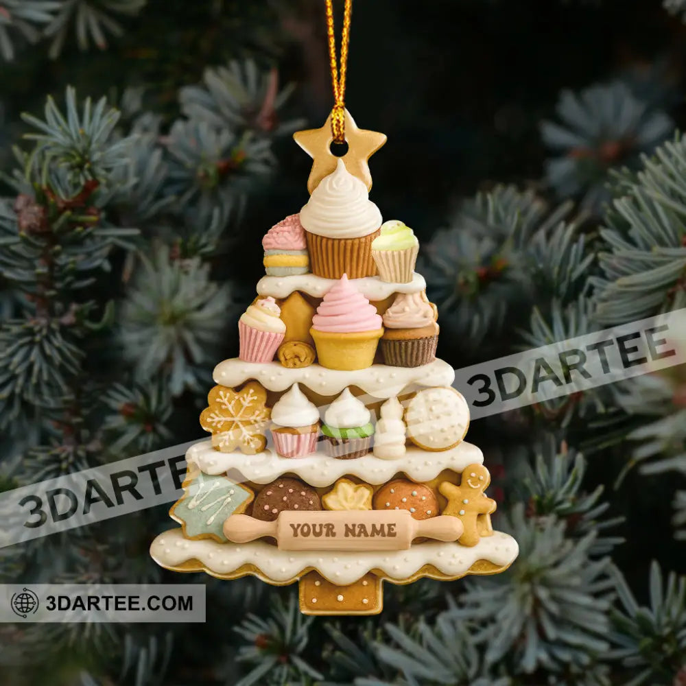 Cup Cake Tree Home Decor Christmas Ornament Personalized Ornament Ornament