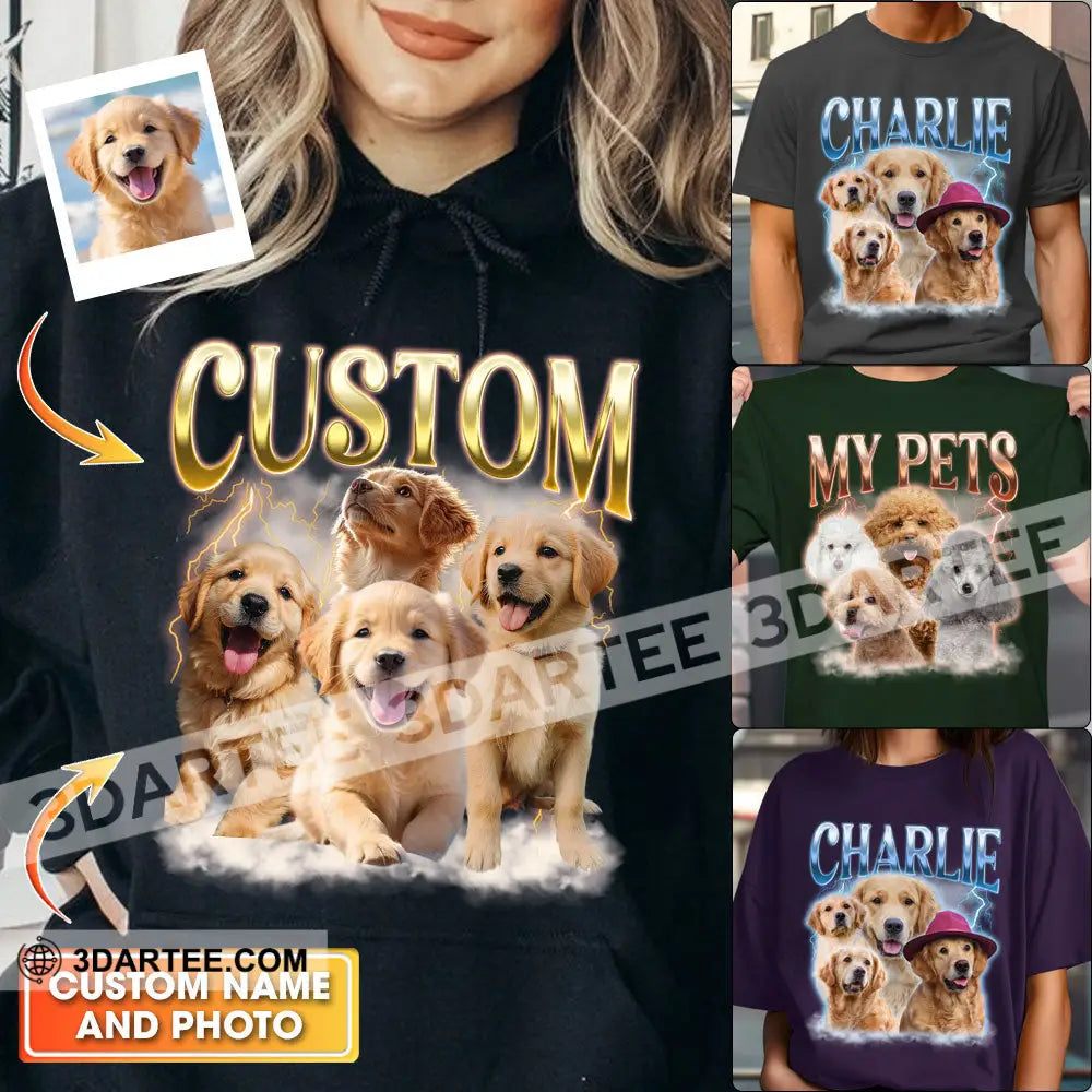 Custom Background And Name Pet Lover Shirt - Personalized Hoodie Apparel