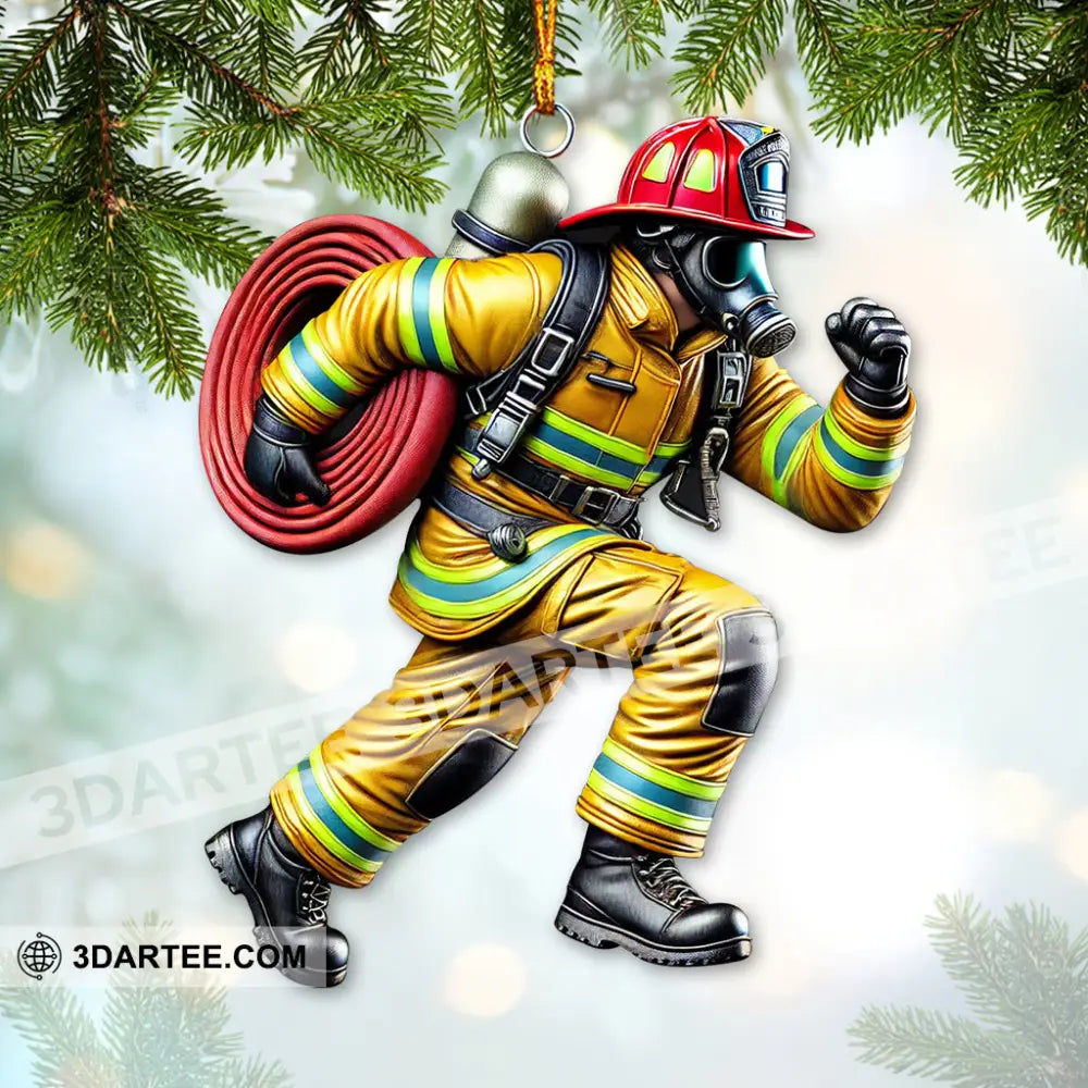 Custom Color Firefighter Ornament Christmas Gift