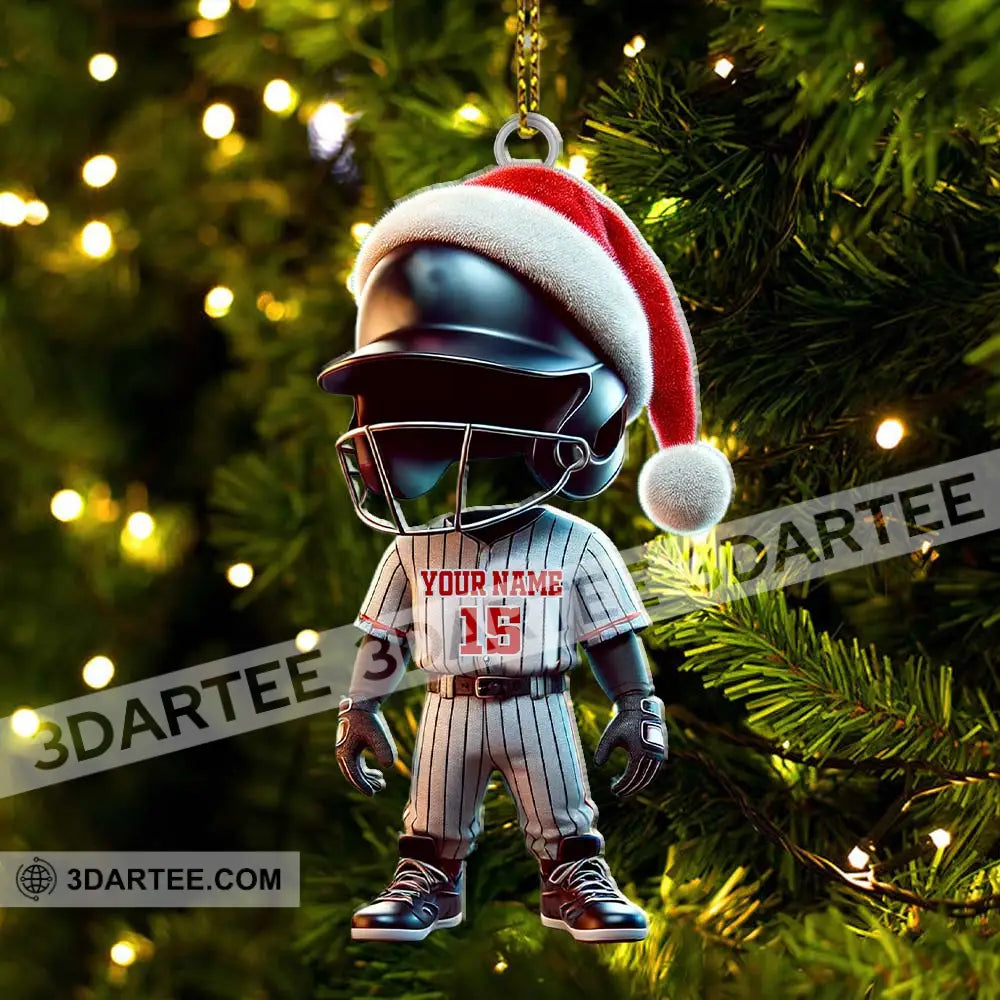 Custom Name And Number Baseball Ornament Lover Christmas Gift