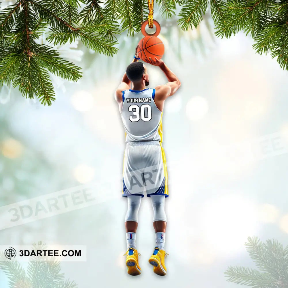 Custom Name And Number Basketball Ornament Christmas Gift Decoration 3.54’’ / 1