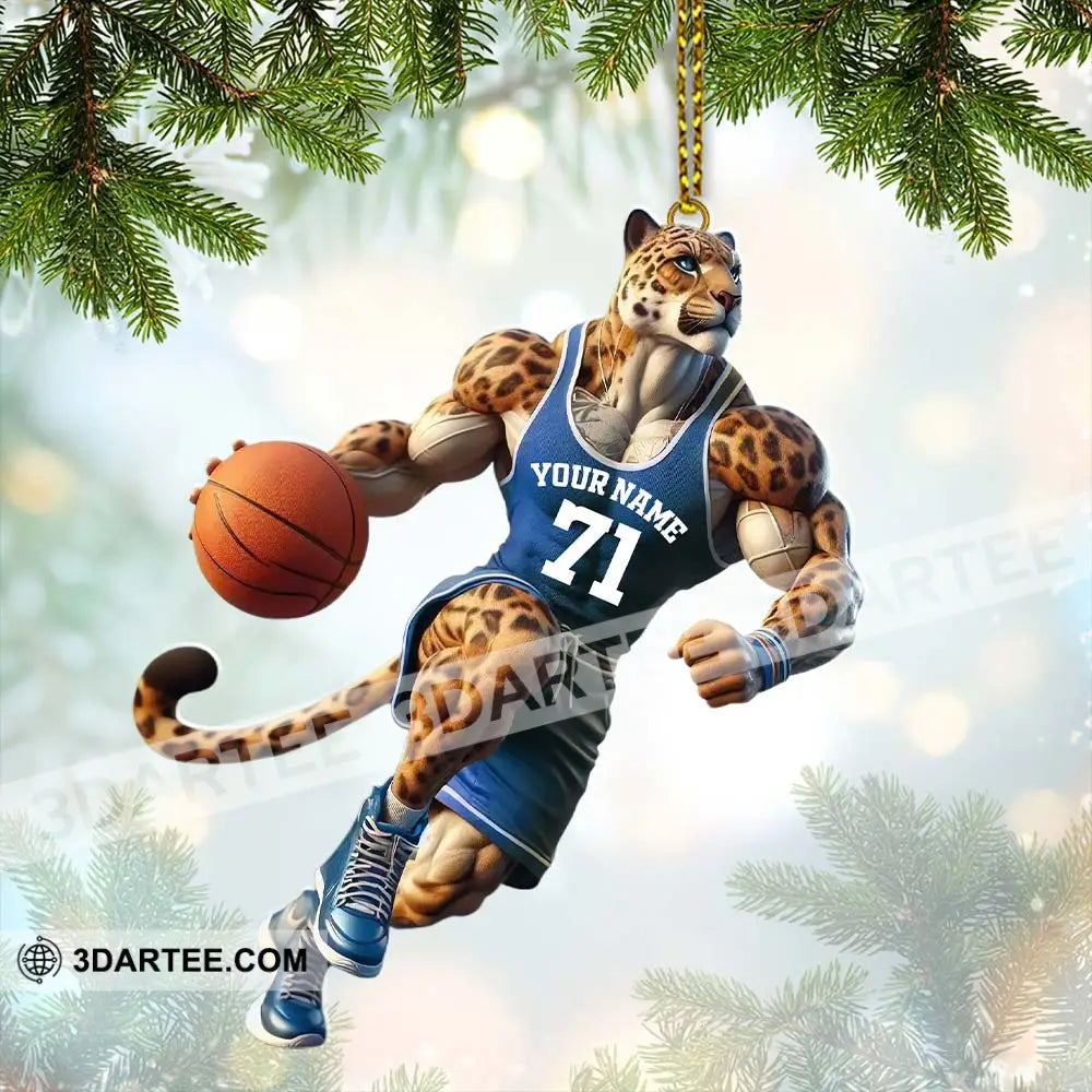 Custom Name And Number Basketball Ornament Lover Christmas Gift 3.54’’ / 1