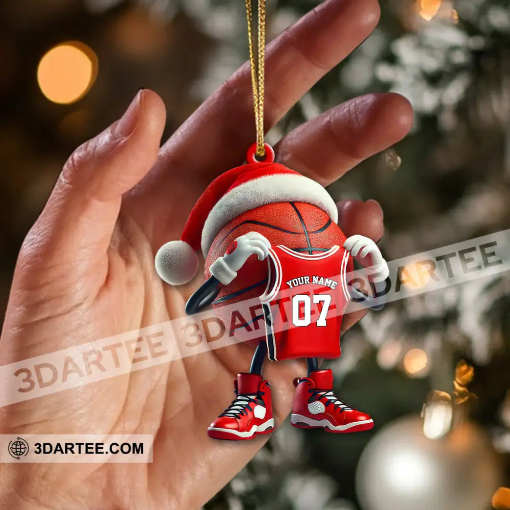 Custom Name And Number Basketball Ornament Lover Christmas Gift