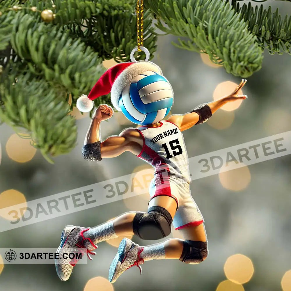 Custom Name And Number Handball Champion Ornament Christmas Gift For Lover