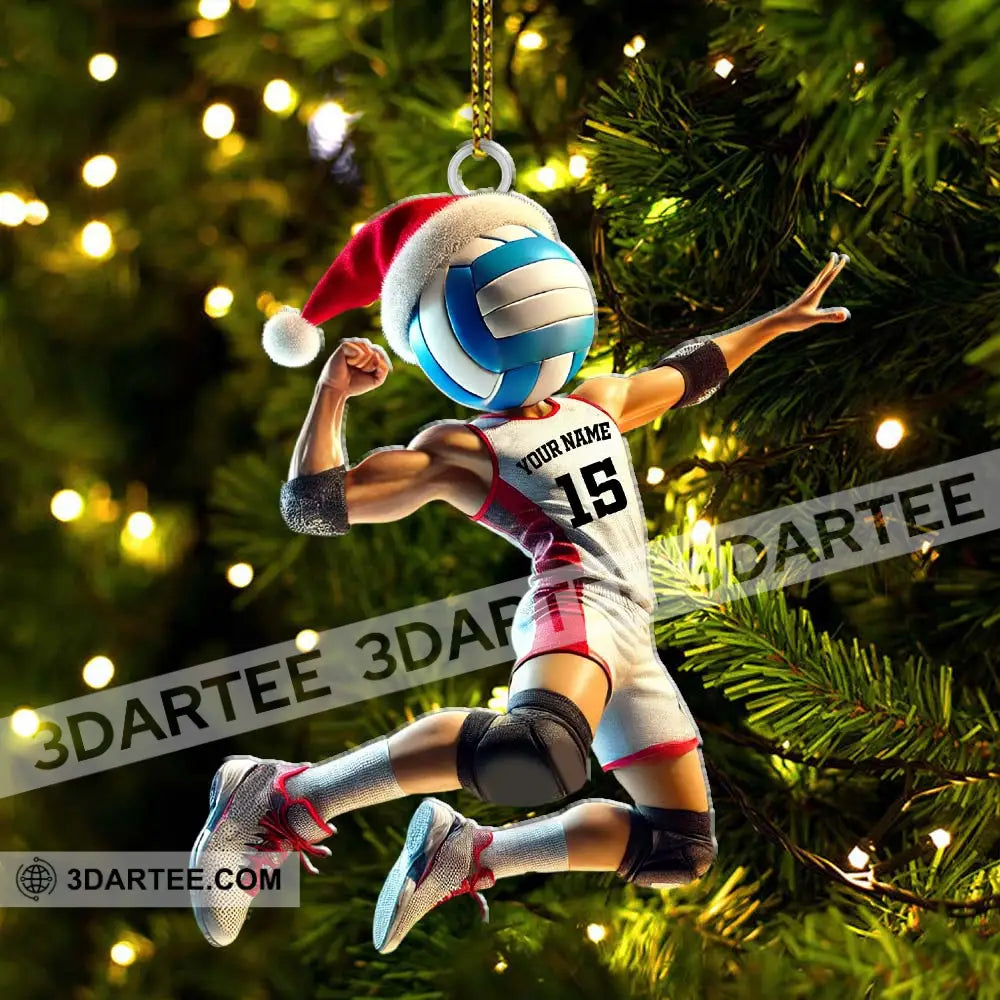 Custom Name And Number Handball Champion Ornament Christmas Gift For Lover