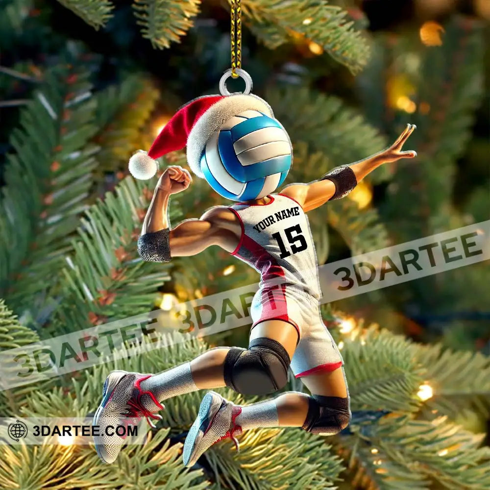 Custom Name And Number Handball Champion Ornament Christmas Gift For Lover