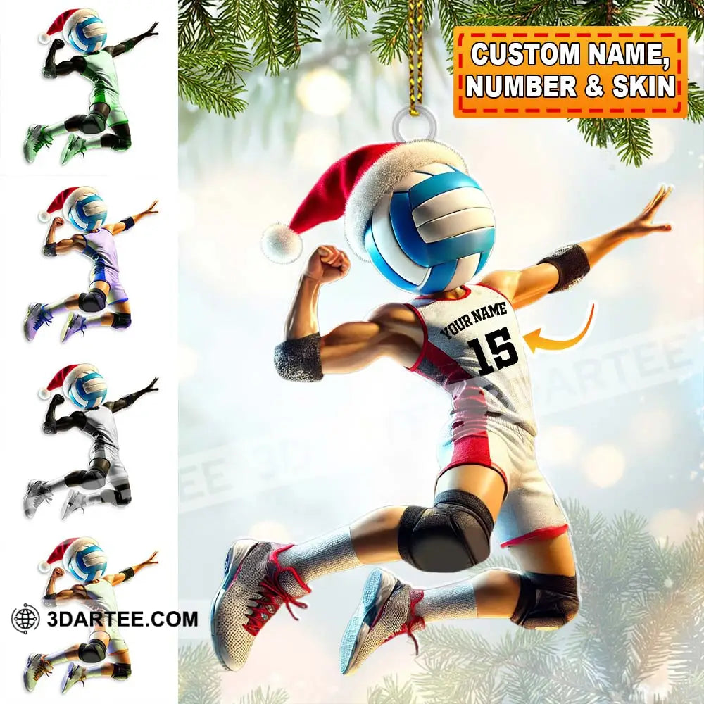 Custom Name And Number Handball Champion Ornament Christmas Gift For Lover