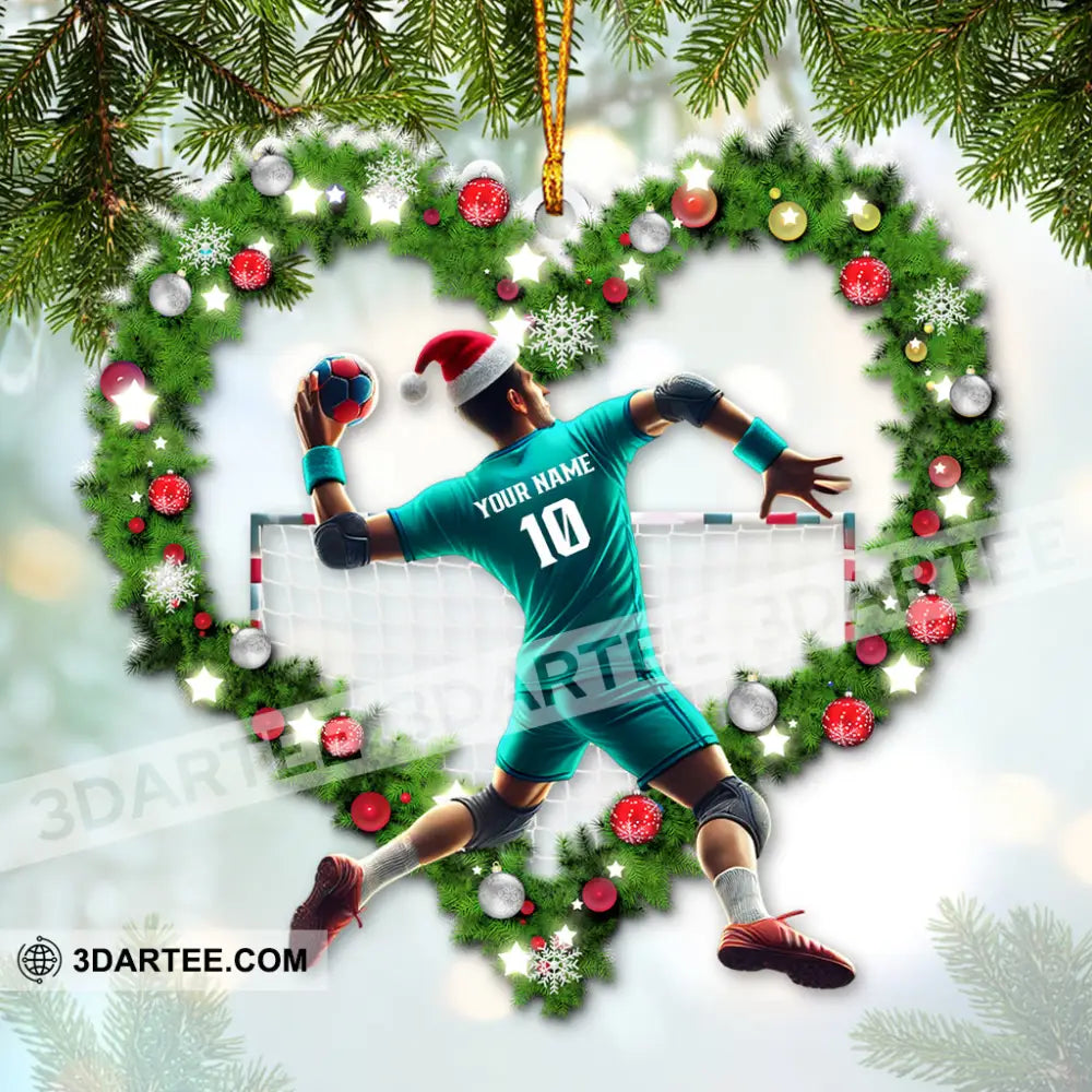 Custom Name And Number Handball Ornament Christmas Gift For Lover