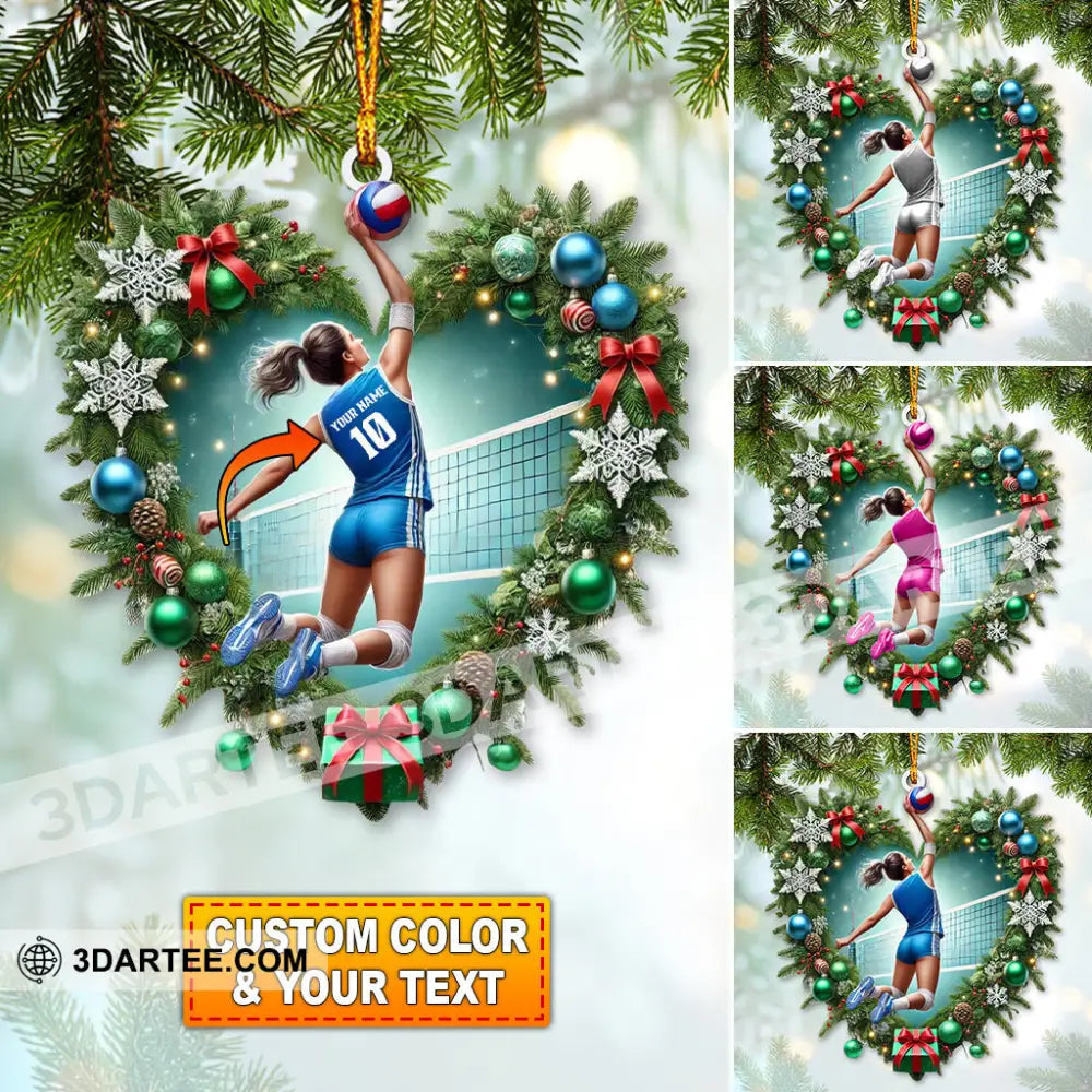 Custom Name And Number Handball Ornament Christmas Gift For Lover