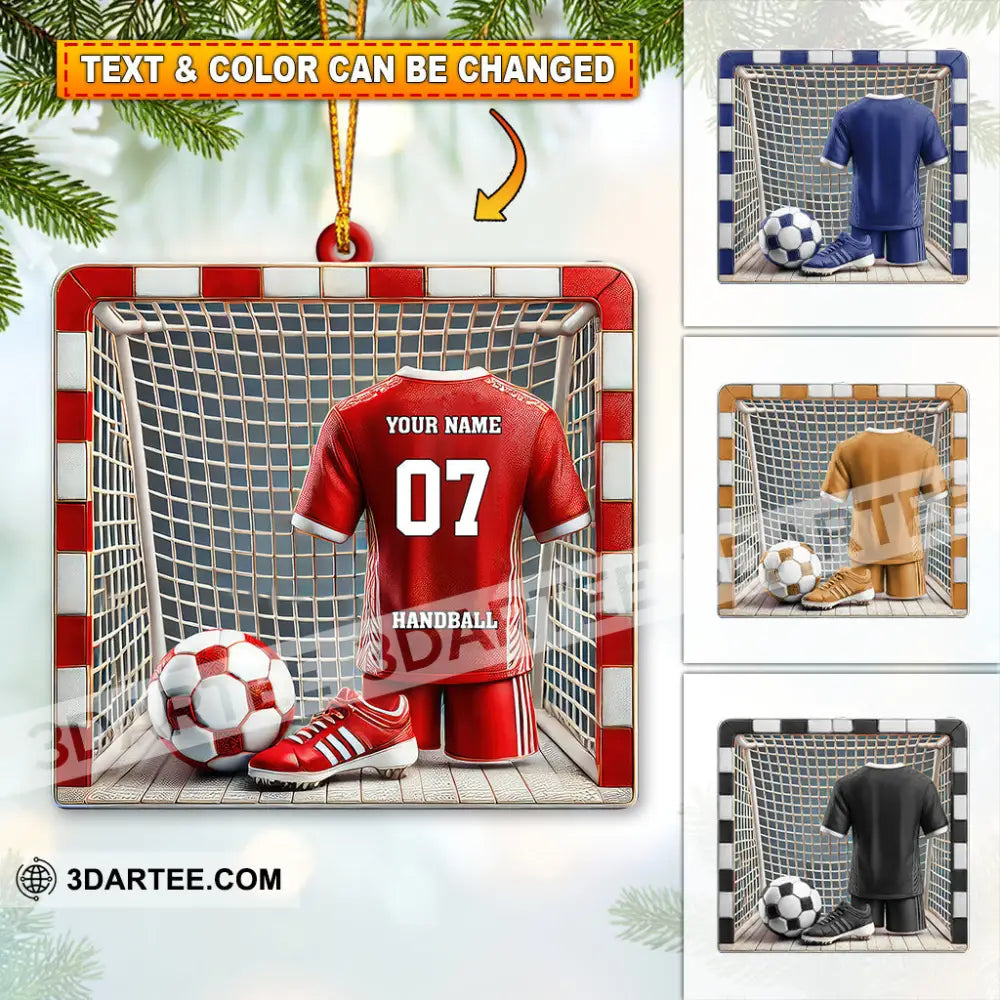 Custom Name And Number Handball Ornament Christmas Gift For Lover