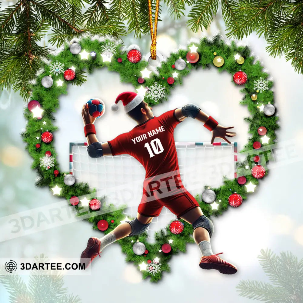 Custom Name And Number Handball Ornament Christmas Gift For Lover