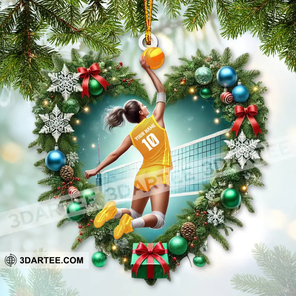 Custom Name And Number Handball Ornament Christmas Gift For Lover