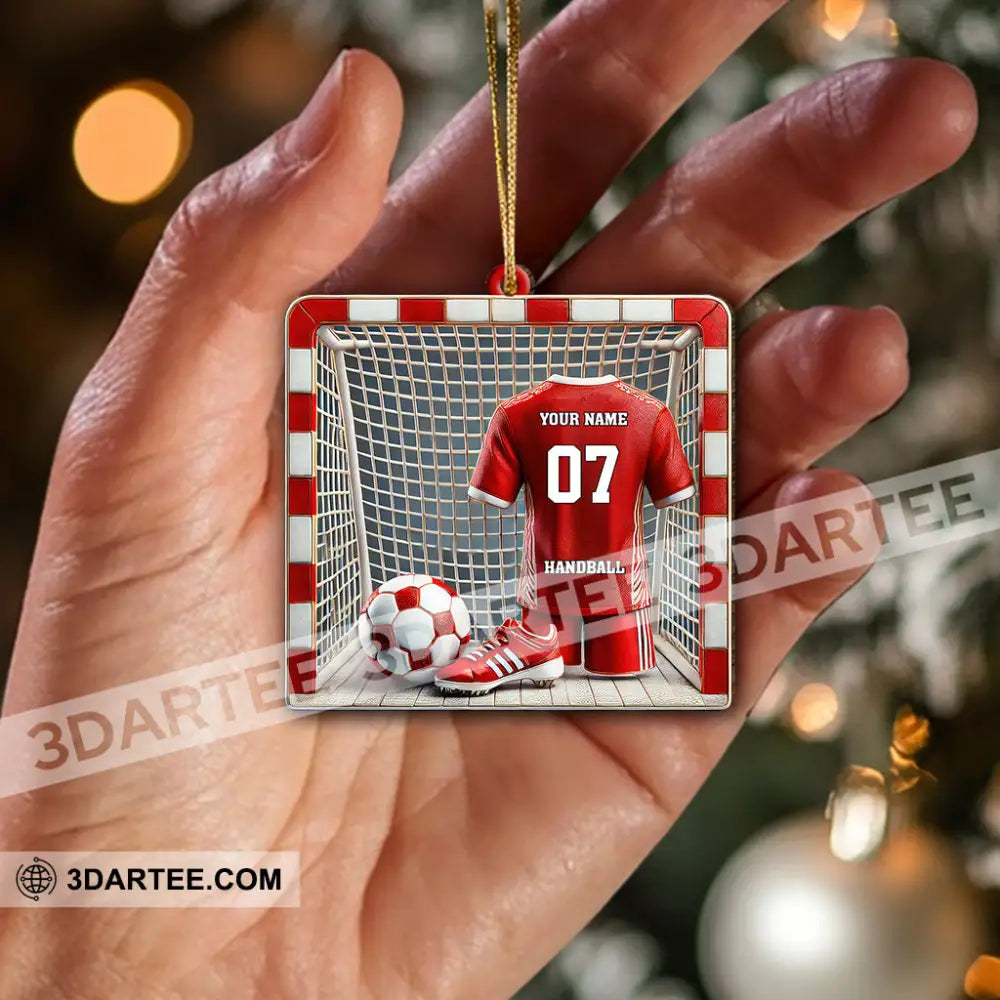 Custom Name And Number Handball Ornament Christmas Gift For Lover