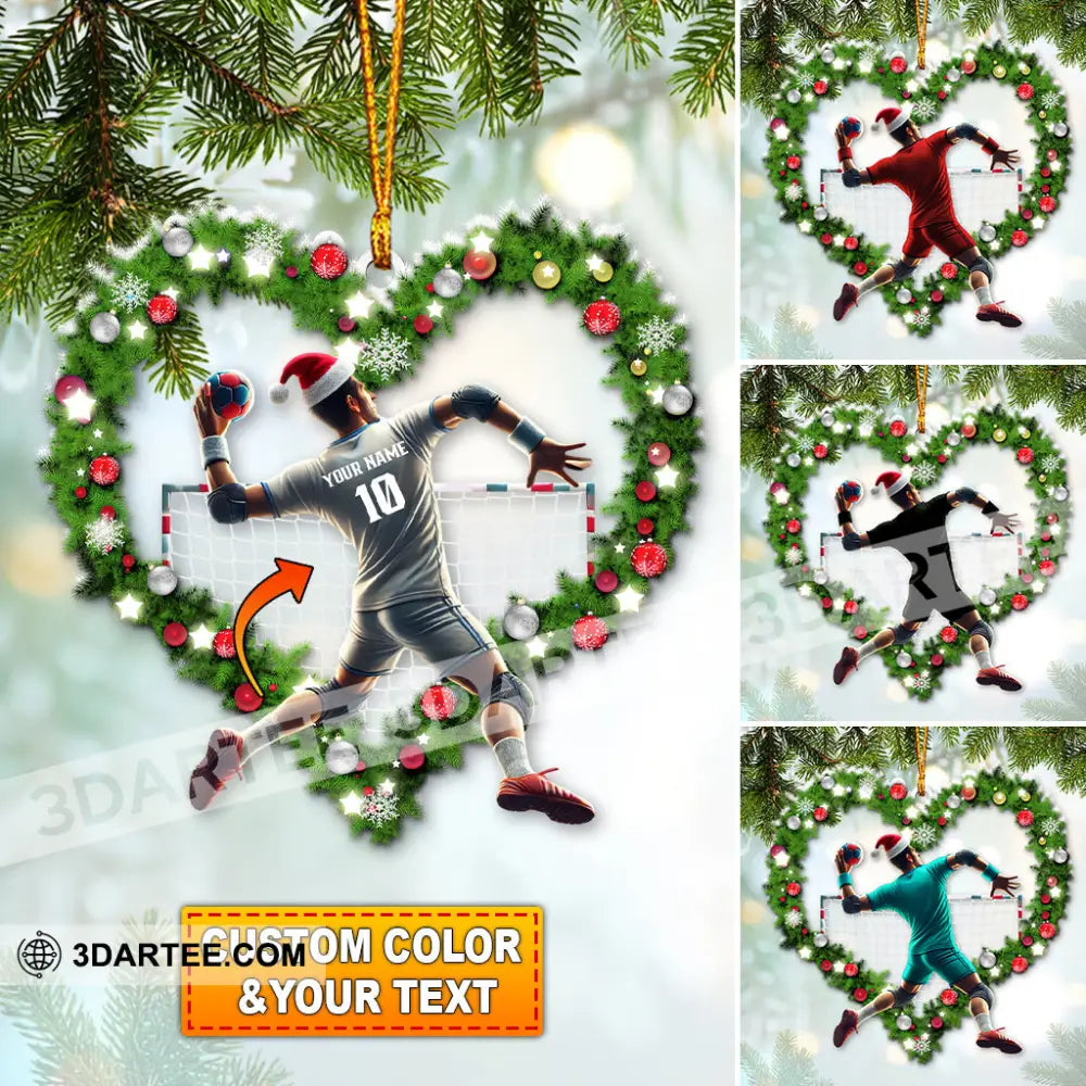 Custom Name And Number Handball Ornament Christmas Gift For Lover