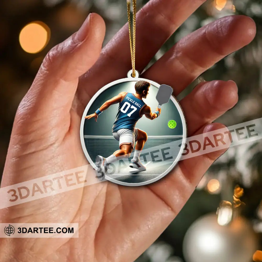 Custom Name And Number Pickleball Ornament Christmas Gift For Lover