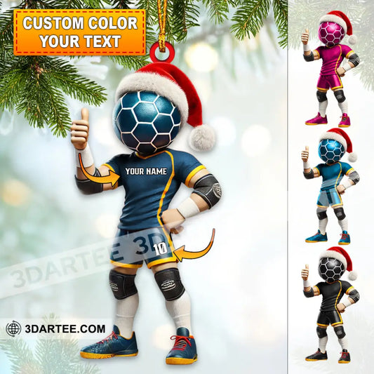 Custom Name And Number Soccer Ornament Christmas Gift Decoration