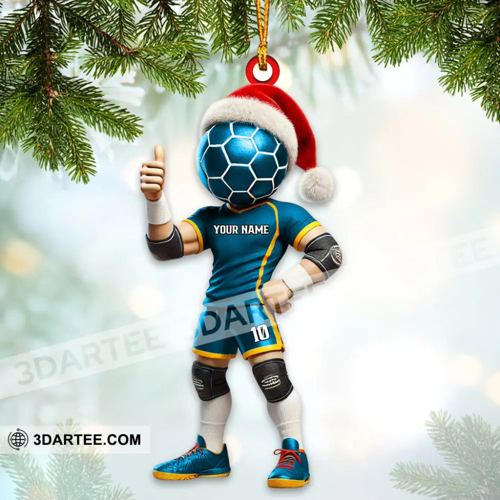 Custom Name And Number Soccer Ornament Christmas Gift Decoration