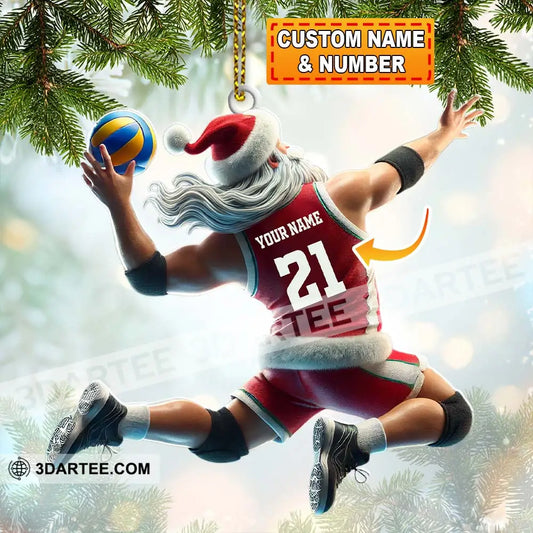 Custom Name And Number Volleyball Ornament Christmas Gift For Lover