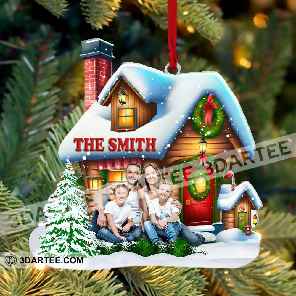 Custom Name And Photo Family Ornament Christmas Decoration