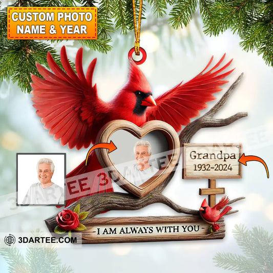 Custom Name And Photo Memorial Ornament Christmas Tree Sympathy Gifts For Loss Of Loved One