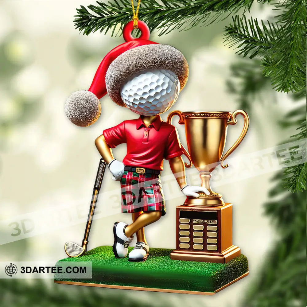 Custom Name And Year Golf Champion Ornament Lover Christmas Gift 3.54’’ / 1