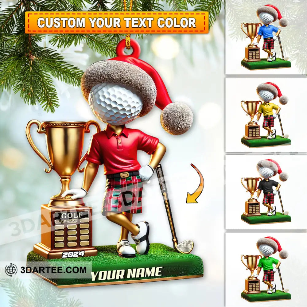 Custom Name And Year Golf Champion Ornament Lover Christmas Gift