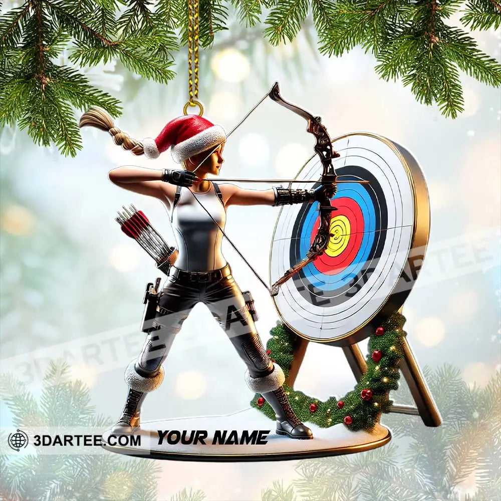 Custom Name Archery Christmas Ornament Gift 3.54’’ / 1