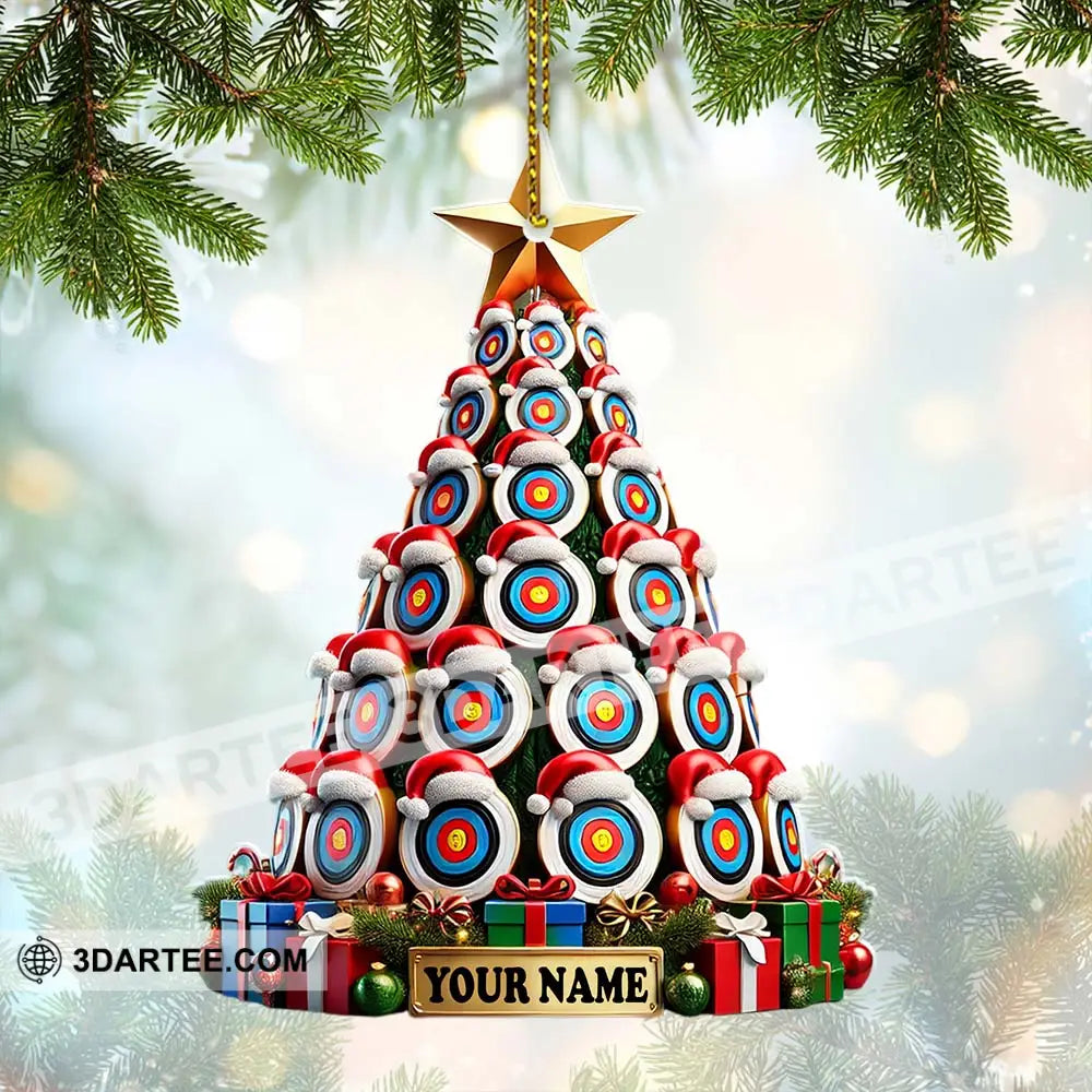 Custom Name Archery Christmas Tree Ornament Gift 3.54’’ / 1