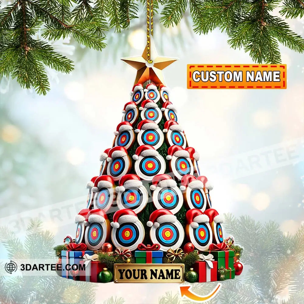 Custom Name Archery Christmas Tree Ornament Gift