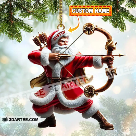 Custom Name Archery Santa Ornament Christmas Gift