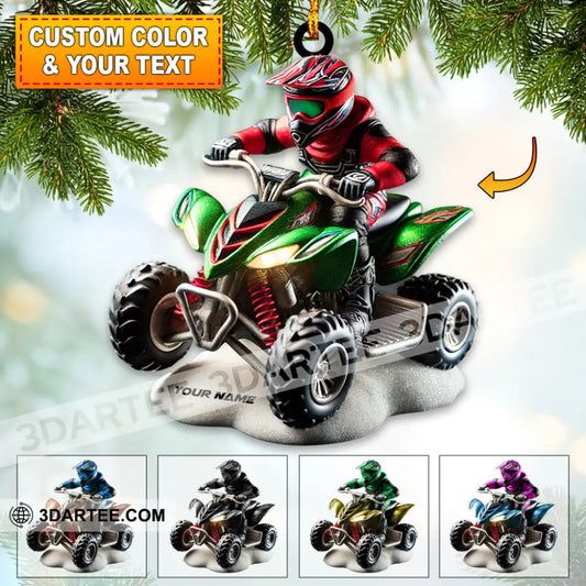 Custom Name Atv Motorbike Ornament Christmas Gift Decoration