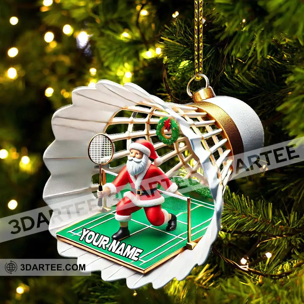 Custom Name Badminton Ornament Christmas Gift For Lover