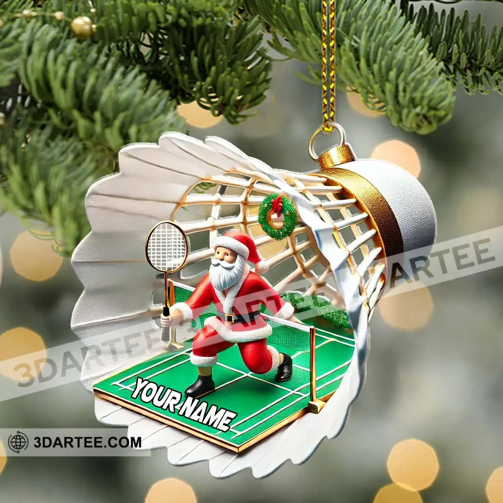 Custom Name Badminton Ornament Christmas Gift For Lover