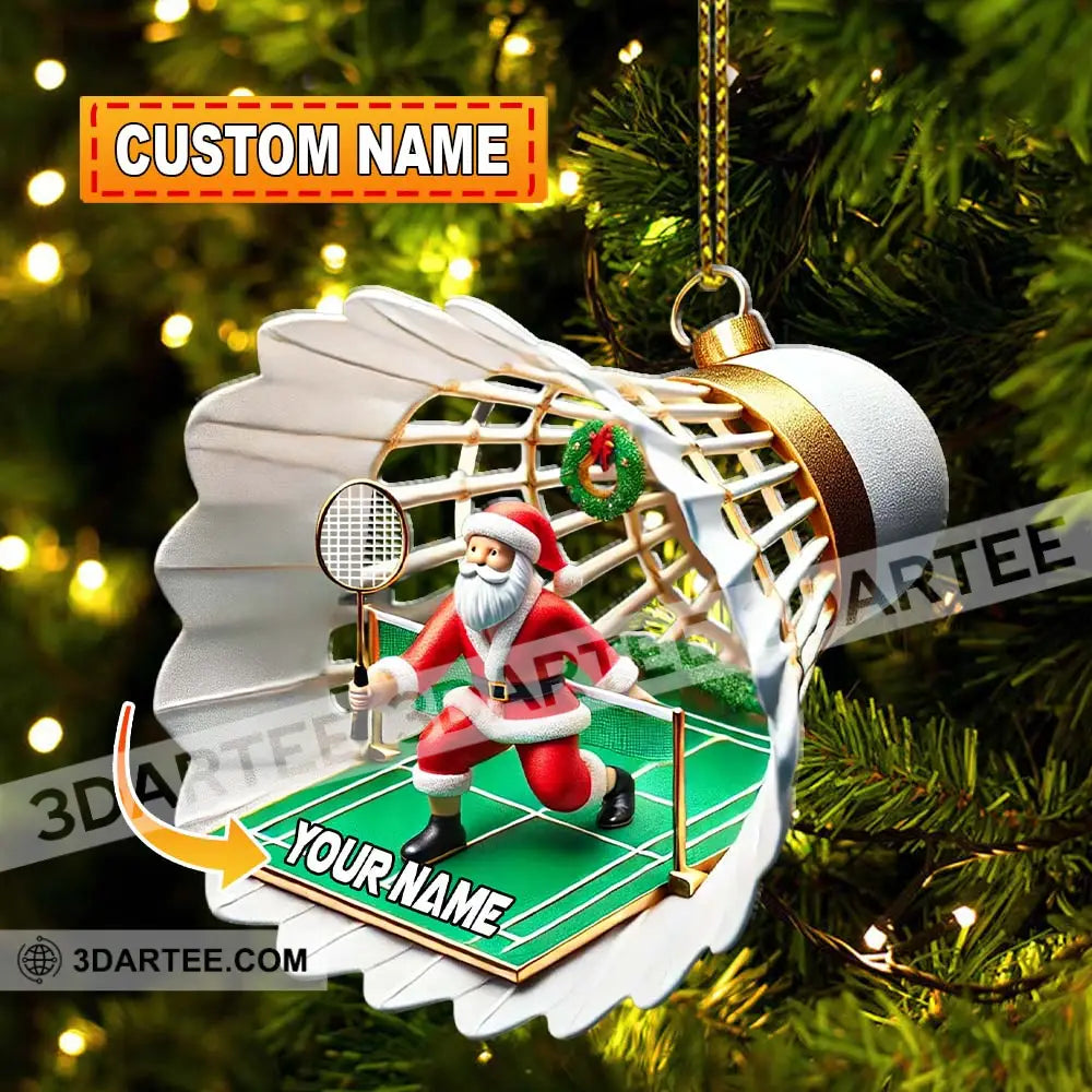 Custom Name Badminton Ornament Christmas Gift For Lover