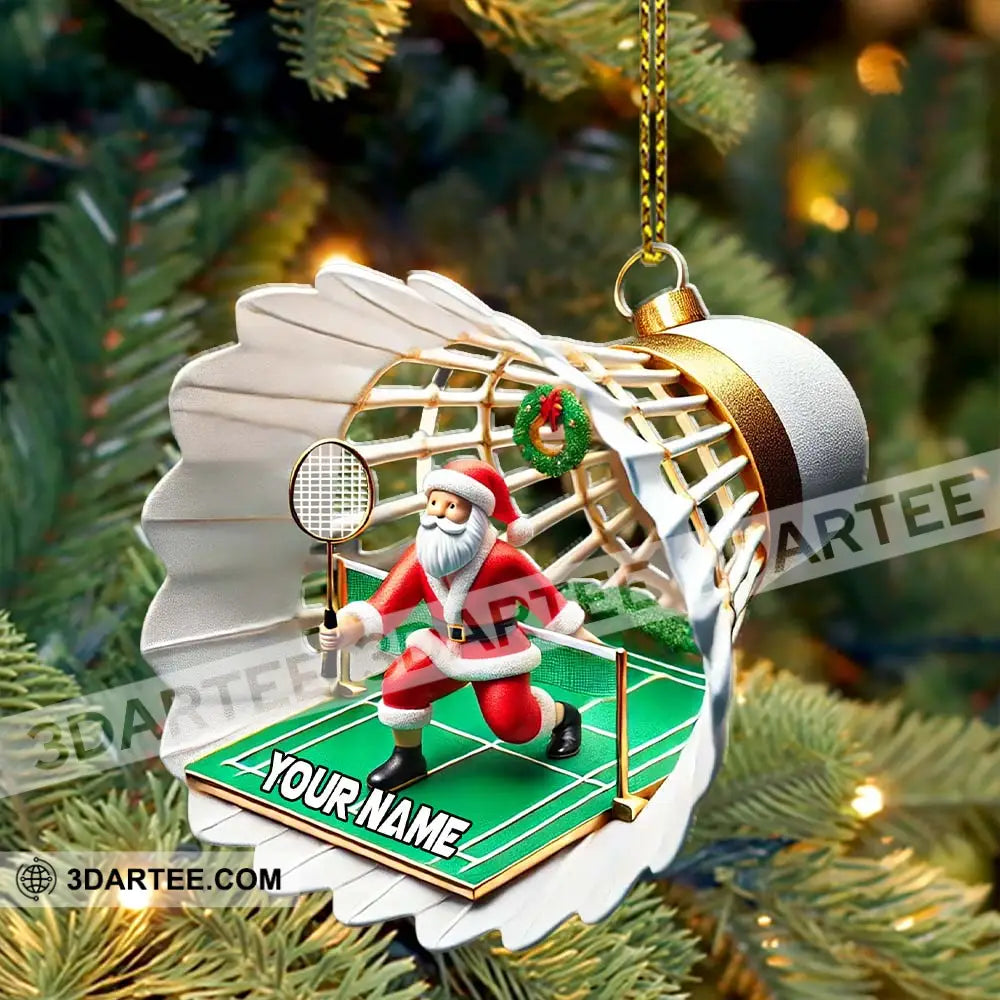 Custom Name Badminton Ornament Christmas Gift For Lover