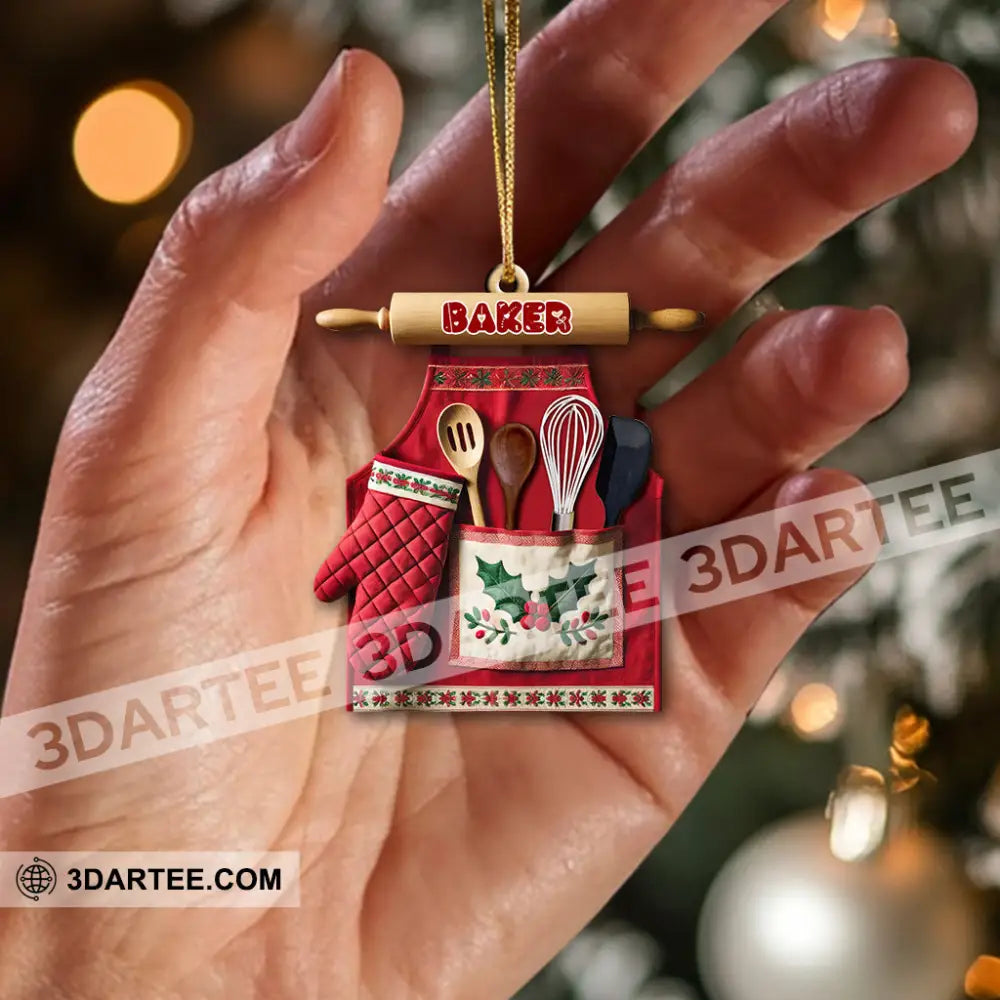 Custom Name Baker Ornament Christmas Gift For Lover