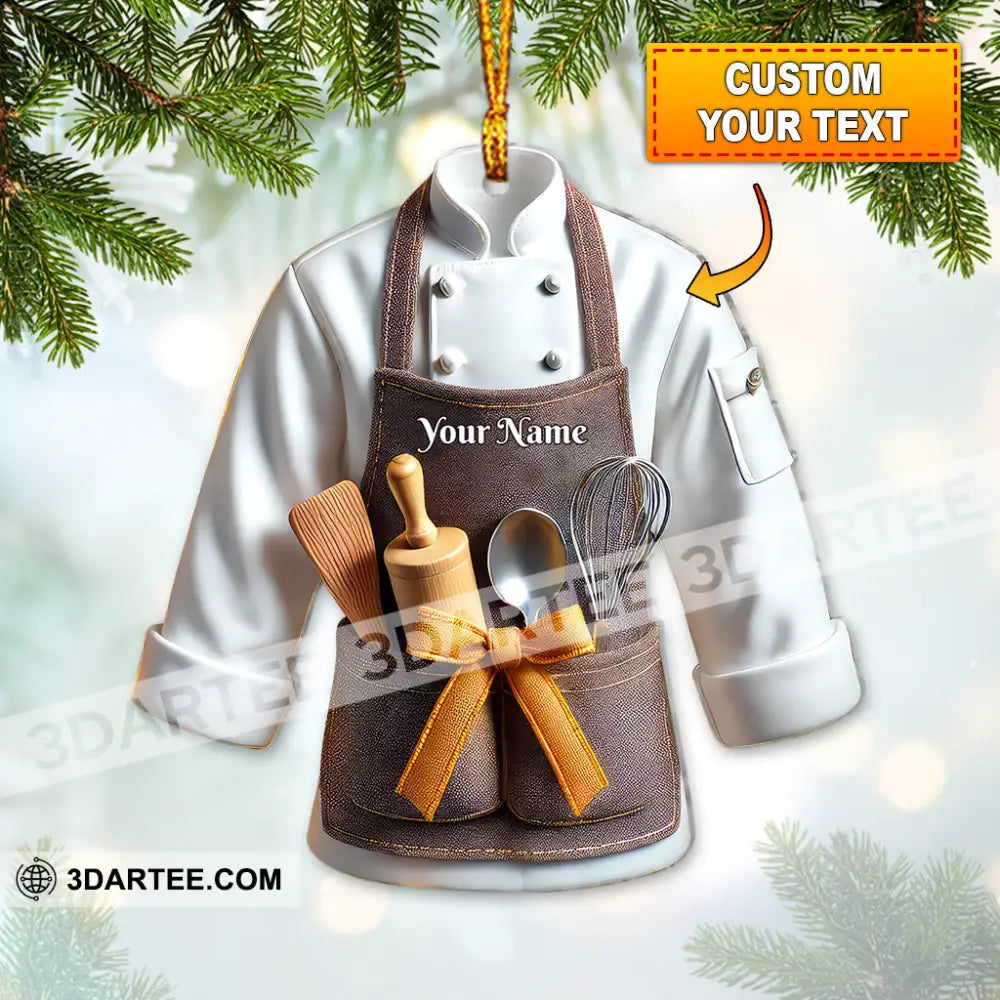 Custom Name Baker Ornament Christmas Gift For Lover