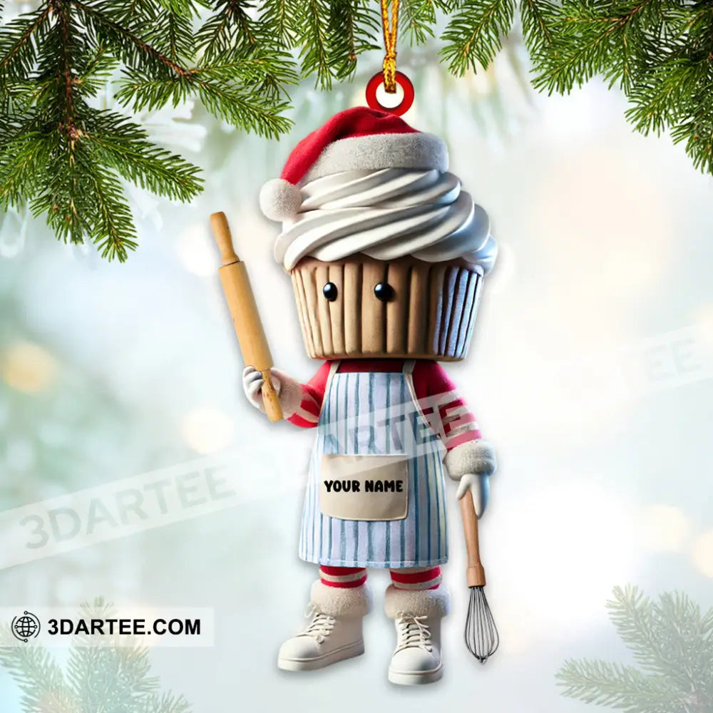 Custom Name Bakery Ornament Christmas Decoration For Shop