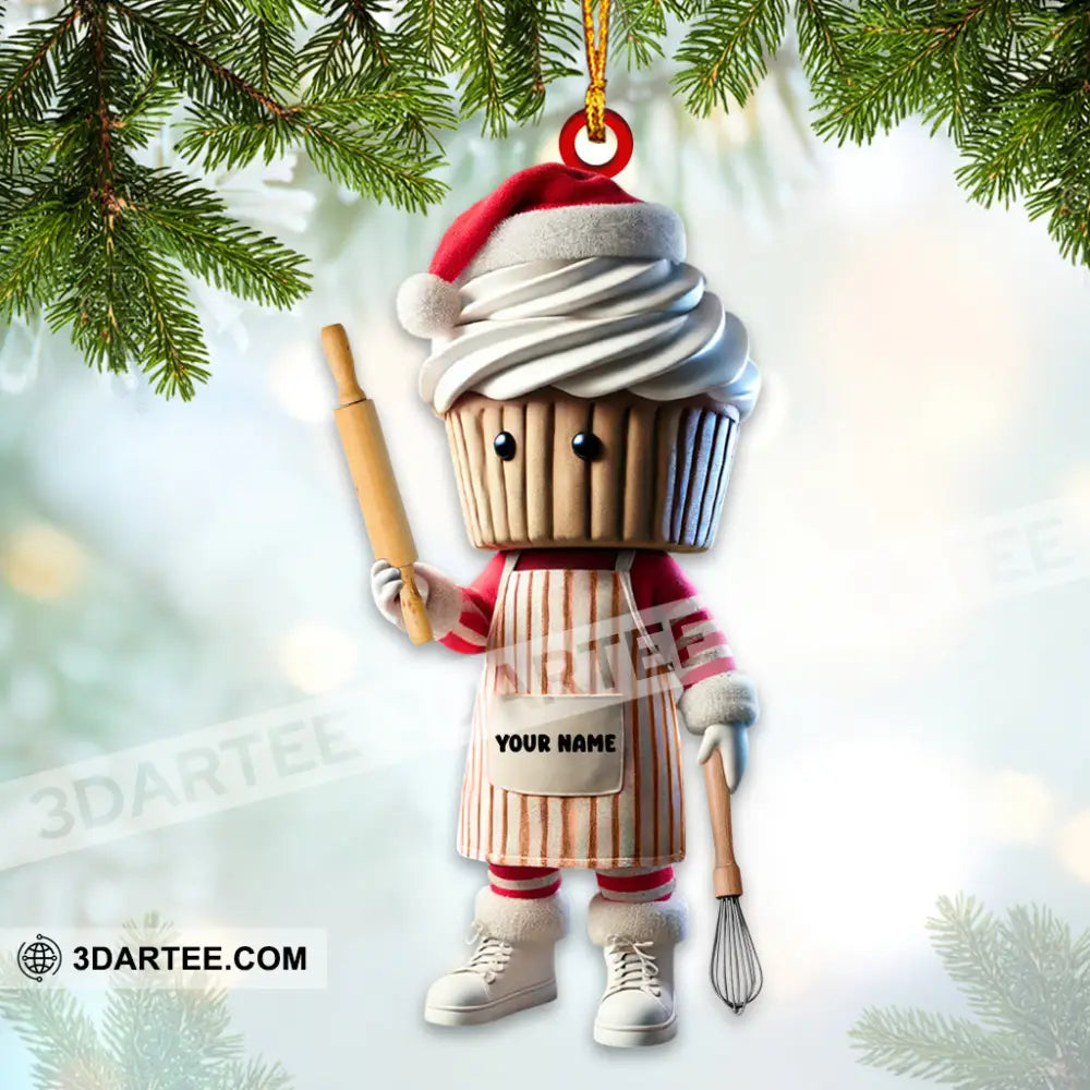 Custom Name Bakery Ornament Christmas Decoration For Shop