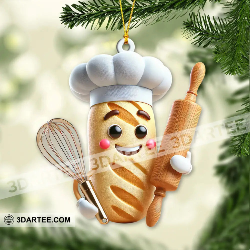 Custom Name Bakery Ornament Store Christmas Decoration 3.54’’ / 1