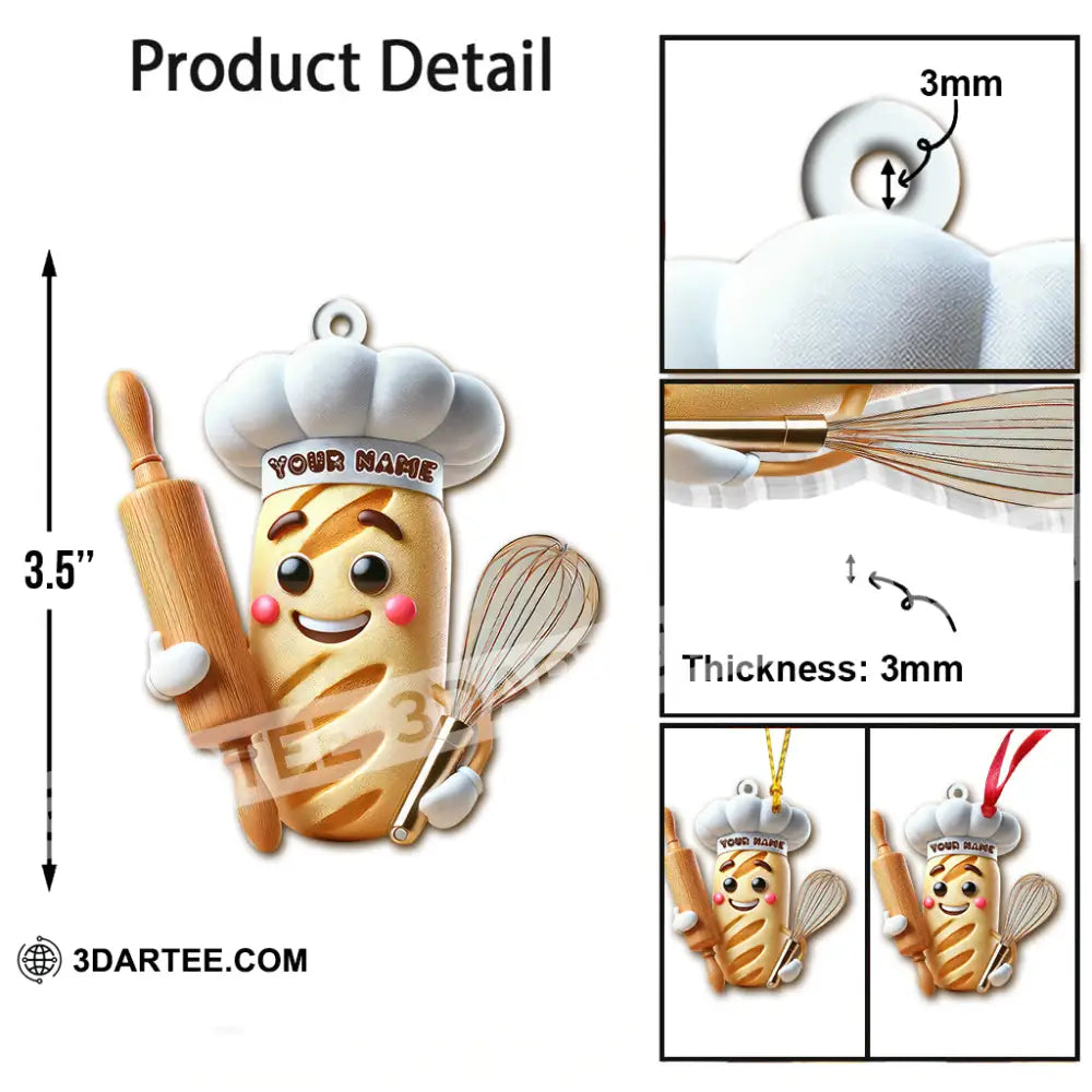 Custom Name Bakery Ornament Store Christmas Decoration