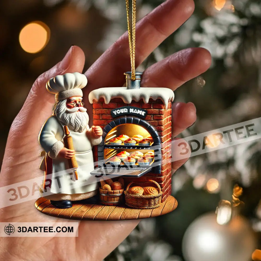 Custom Name Bakery Shop Ornament Love Christmas Gift