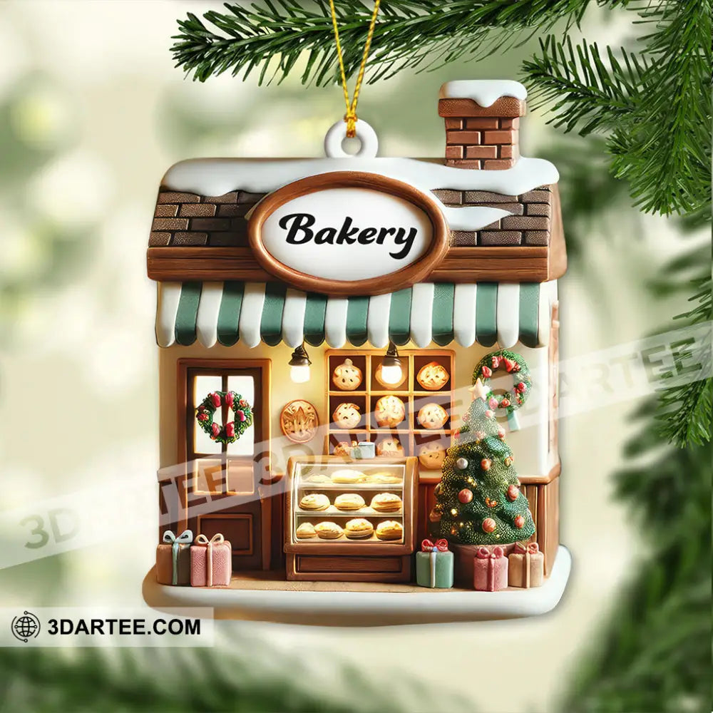 Custom Name Bakery Store Ornament Christmas Decoration 3.54’’ / 1