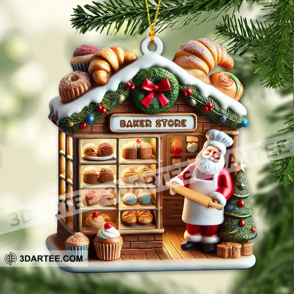 Custom Name Bakery Store Ornament Christmas Decoration 3.54’’ / 1